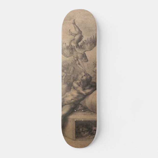 Michelangelo renaissancekonst skateboard bräda 20 cm (Framsida)