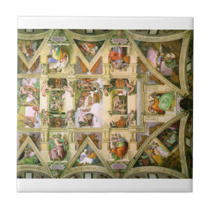 Michelangelo - Sistine Chapel Ceiling Kakelplatta