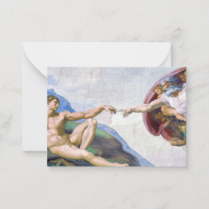 Michelangelo - Skapande av Adam Isolated Anteckningskort