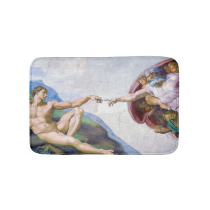 Michelangelo - Skapande av Adam Isolated Badrumsmatta
