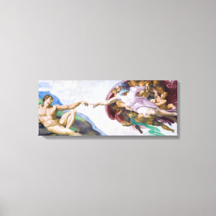 Michelangelo - Skapande av Adam Isolated Canvastryck