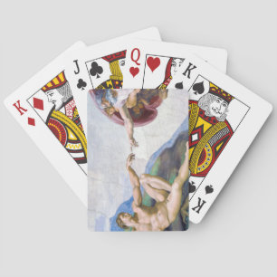 Michelangelo - Skapande av Adam Isolated Casinokort