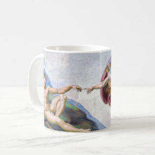 Michelangelo - Skapande av Adam Isolated Kaffemugg