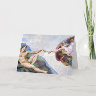 Michelangelo - Skapande av Adam Isolated Kort