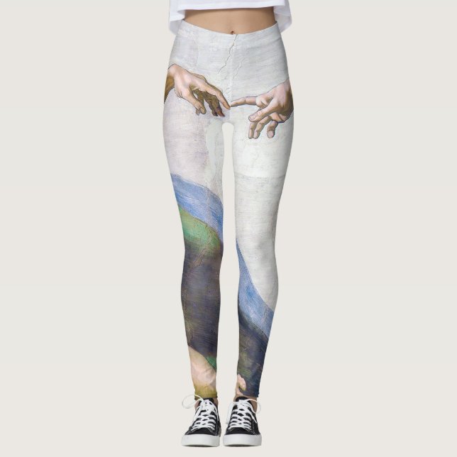 Michelangelo - Skapande av Adam Isolated Leggings (Framsida)