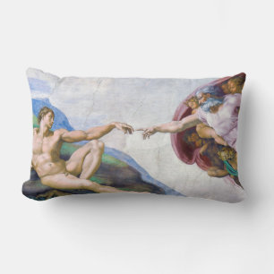 Michelangelo - Skapande av Adam Isolated Lumbarkudde