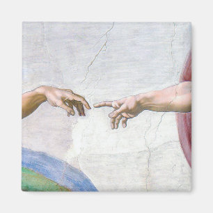 Michelangelo - Skapande av Adam Isolated Magnet