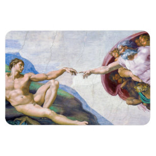 Michelangelo - Skapande av Adam Isolated Magnet