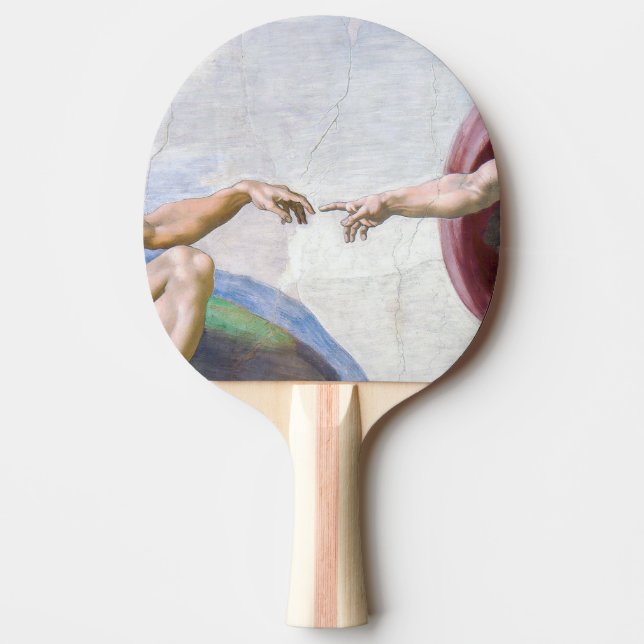 Michelangelo - Skapande av Adam Isolated Pingisracket (Framsidan)