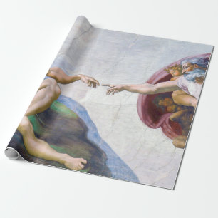 Michelangelo - Skapande av Adam Isolated Presentpapper