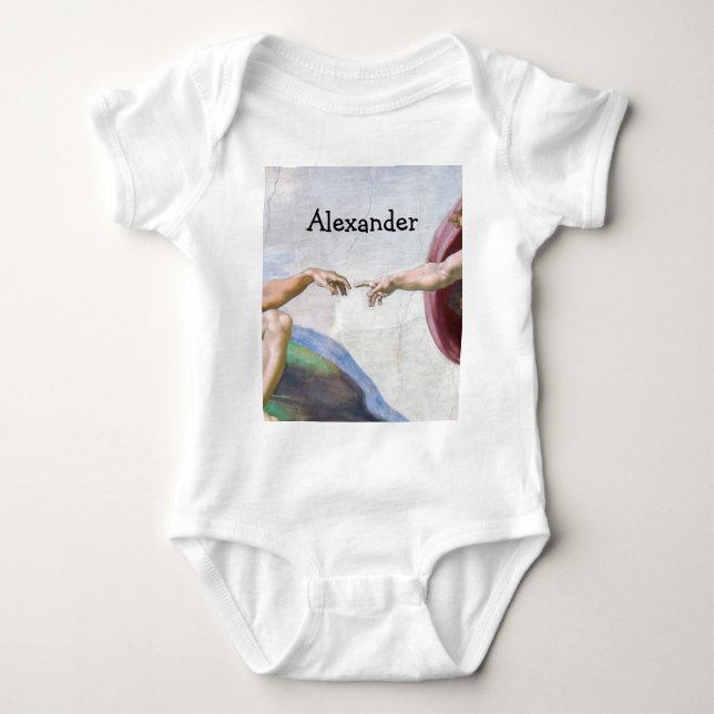 Michelangelo - Skapande av Adam Isolated T Shirt (Framsida)