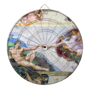 Michelangelo - Skapande av Adam, Sistine Chapel Darttavla
