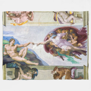 Michelangelo - Skapande av Adam, Sistine Chapel Fleecefilt