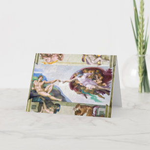 Michelangelo - Skapande av Adam, Sistine Chapel Kort