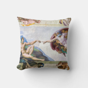 Michelangelo - Skapande av Adam, Sistine Chapel Kudde