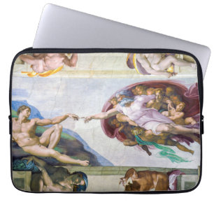 Michelangelo - Skapande av Adam, Sistine Chapel Laptop Fodral