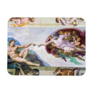Michelangelo - Skapande av Adam, Sistine Chapel Magnet