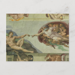 Michelangelo: Skapande av Adam Vykort