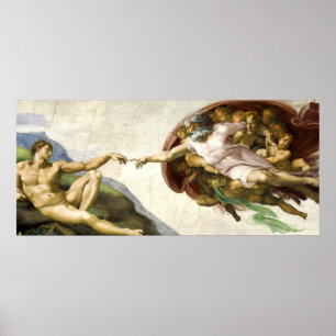 MICHELANGELO - Skapandet av Adam 1512 Poster