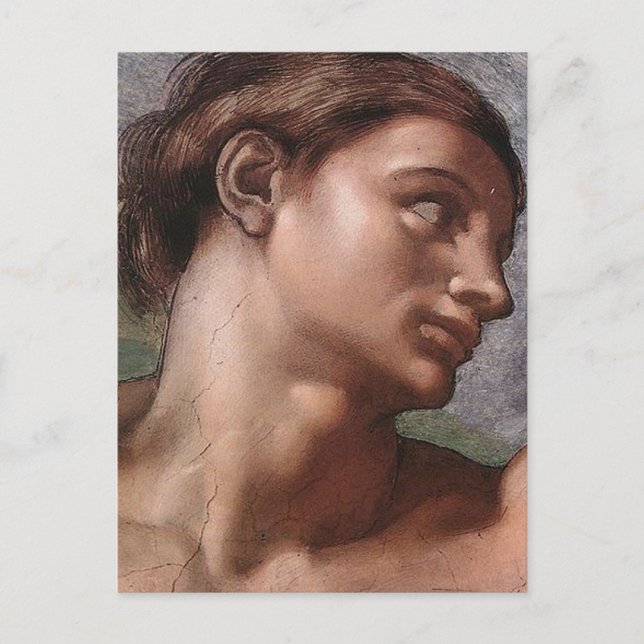 Michelangelo Skapelsen Adam Gud Konst Vykort (Framsida)