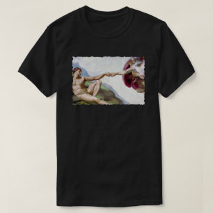 Michelangelo Skapelsen Av Mannen - Gud Adam Knuff T-shirt