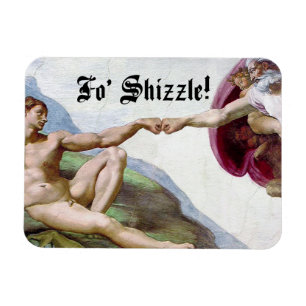 Michelangelo Skapelsen Av Mannen Knuff För Självkl Magnet