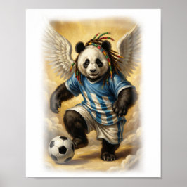Michelangelo stil Panda Design på en Poster