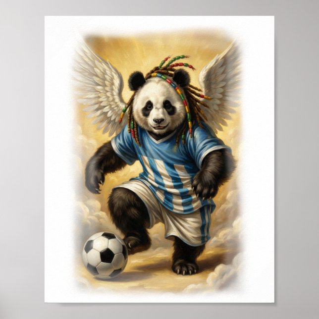 Michelangelo stil Panda Design på en Poster (Framsidan)