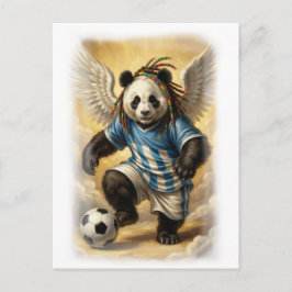 Michelangelo style Panda Design on a Helg Vykort