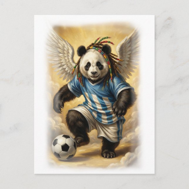 Michelangelo style Panda Design on a Helg Vykort (Framsida)