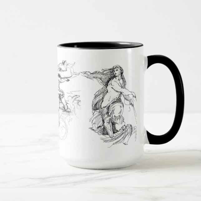 Michelangelo Titian och Raphael (15oz) Mugg (Höger)
