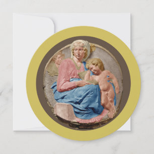Michelangelo Tondo Pitti Flat Helgdag Card Julkort