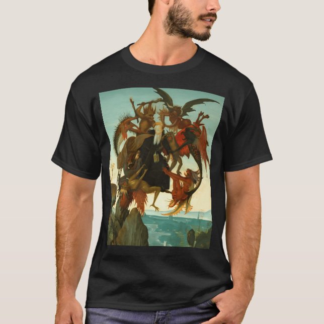Michelangelo Torment of Saint Anthony T Shirt (Framsida)