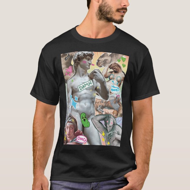Michelangelo Was Gay T Shirt (Framsida)