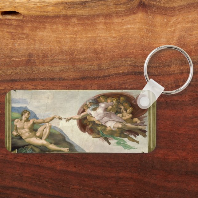 Michelangelo's Creation of Man (Skapande av Adam) Nyckelring (Framsida)