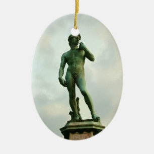 Michelangelos David 2 Julgransprydnad Keramik