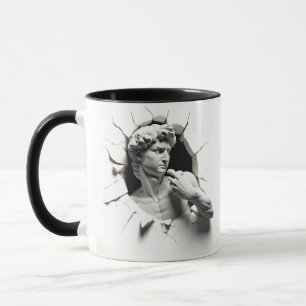Michelangelo's David 3D som pissar ut ur hål Mugg