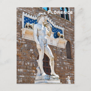 Michelangelos David - Florence, Toskana, Italien Vykort