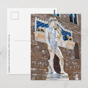 Michelangelos David - Florence, Toskana, Italien Vykort