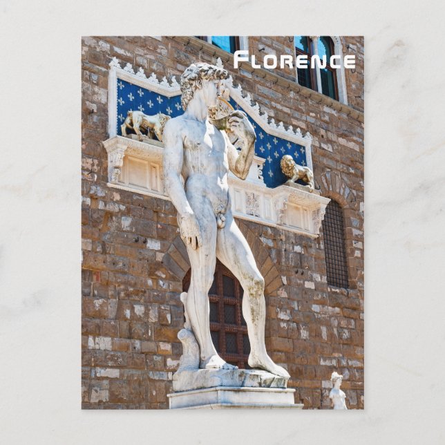 Michelangelos David - Florens, Toscana, Italien Vykort (Framsida)