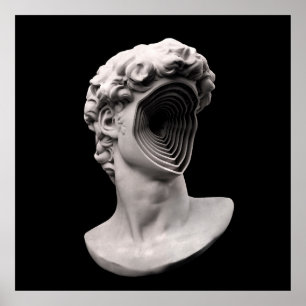 Michelangelos David klassiska bust head Poster