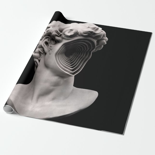 Michelangelos David klassiska bust head Presentpapper (Utrullad)