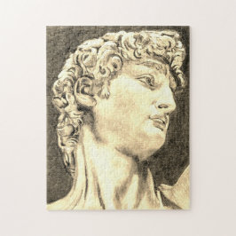 Michelangelos David, min penna teckning sepia Pussel