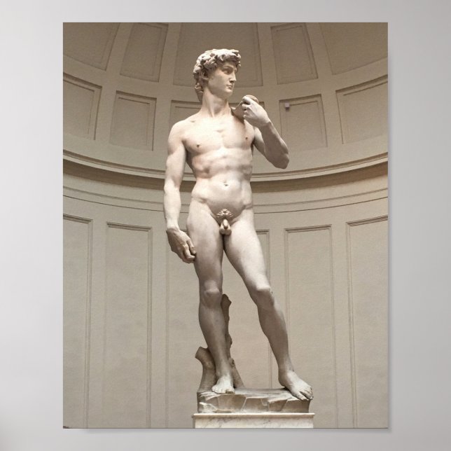 Michelangelos David Statue Poster (Framsidan)