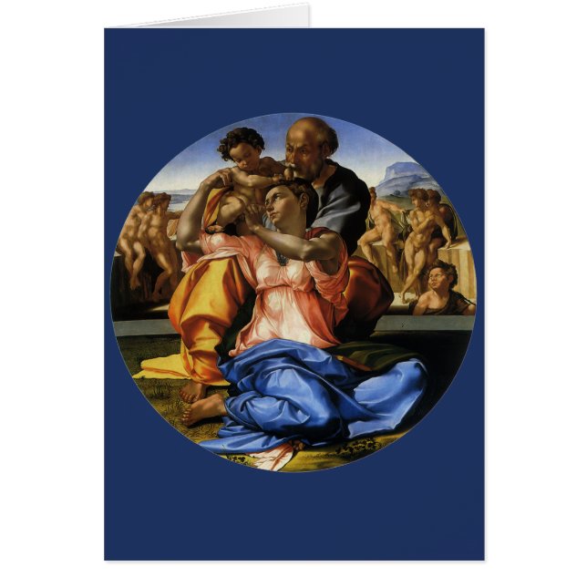 Michelangelo's Doni Tondo eller Doni Madonna Hälsningskort (Framsidan)