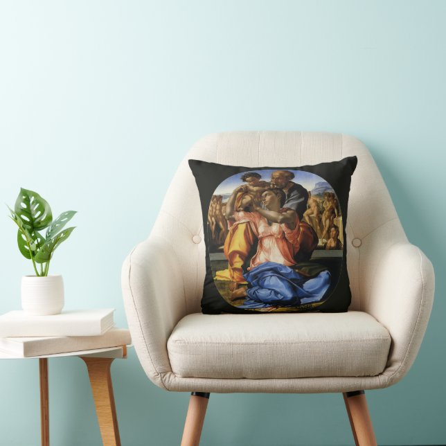 Michelangelo's Doni Tondo eller Doni Madonna Kudde (Stol)