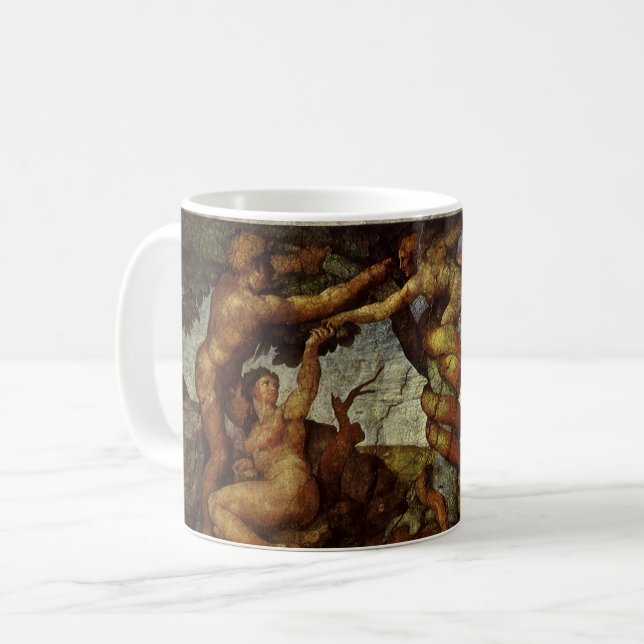 Michelangelos fall och fördrivning, Edens lustgård Kaffemugg (Framsida vänster)