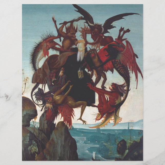 Michelangelos Frestelsen av den helige Antonius Reklamblad (Framsidan)
