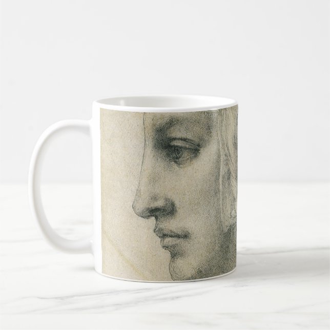 Michelangelos Ideala Kvinnohuvud Kaffemugg (Vänster)