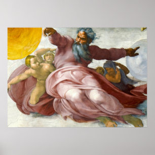 Michelangelos inrättande av Sol Poster
